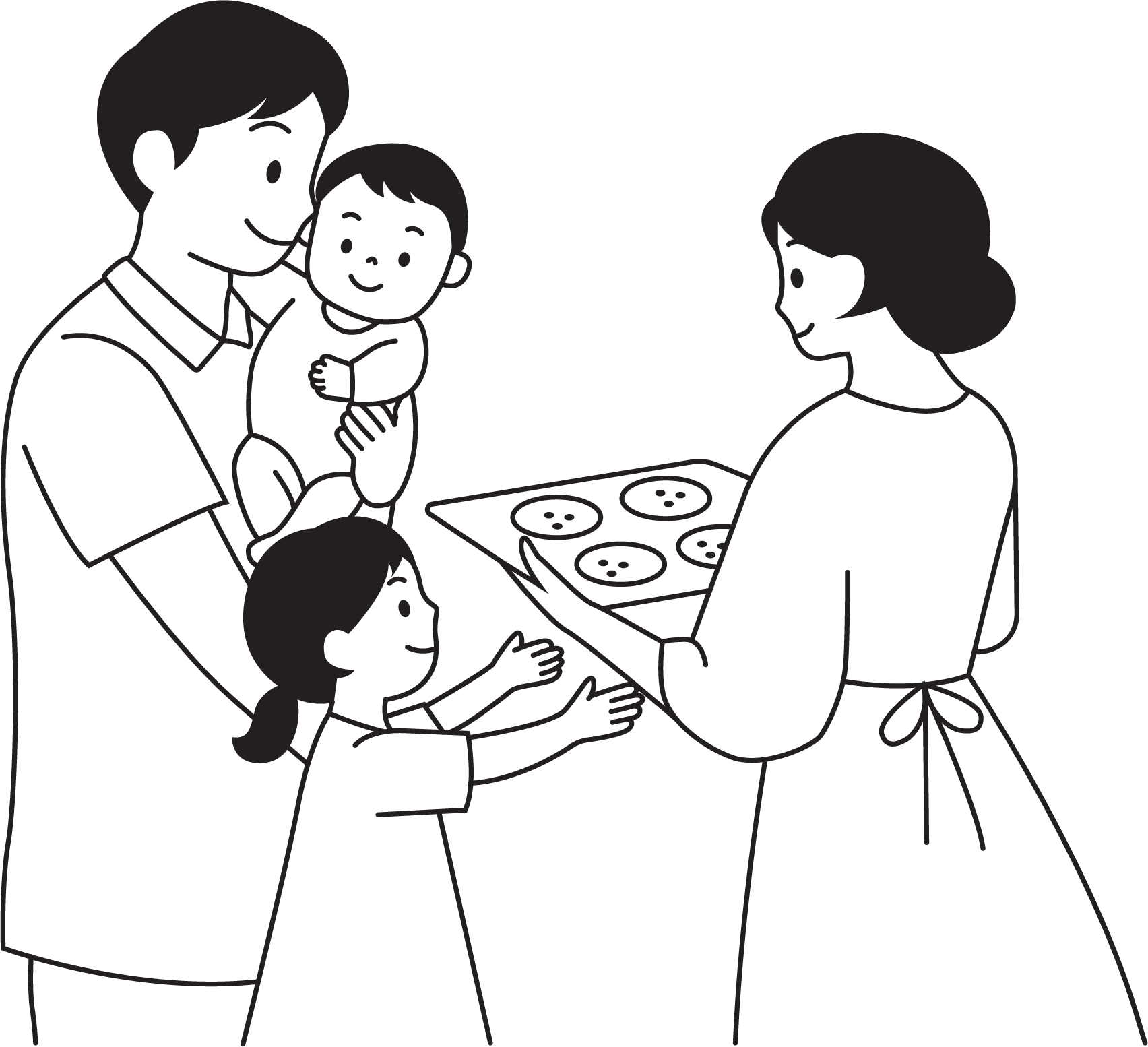 Hanniel family baking together