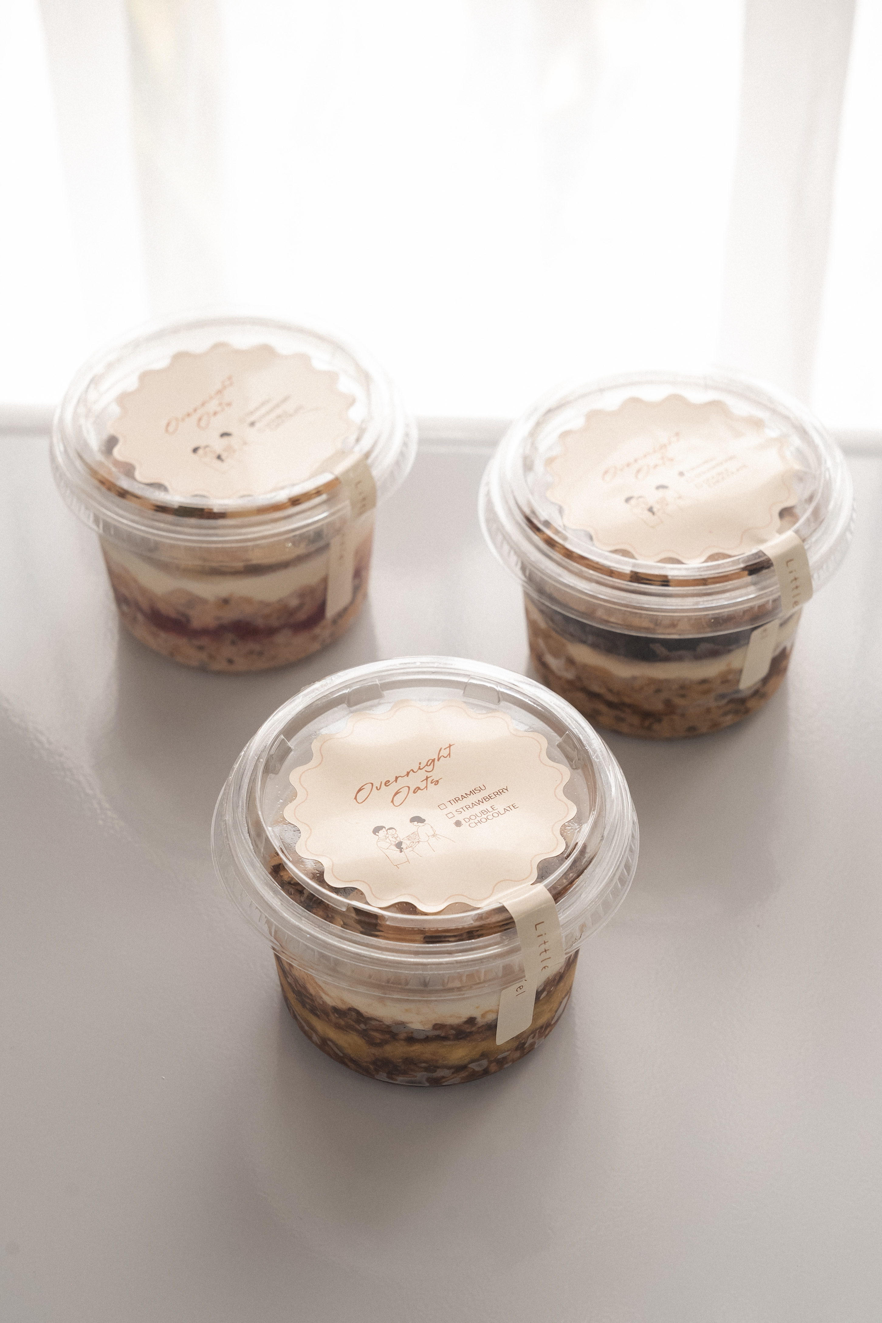 Our overnight oats by the window